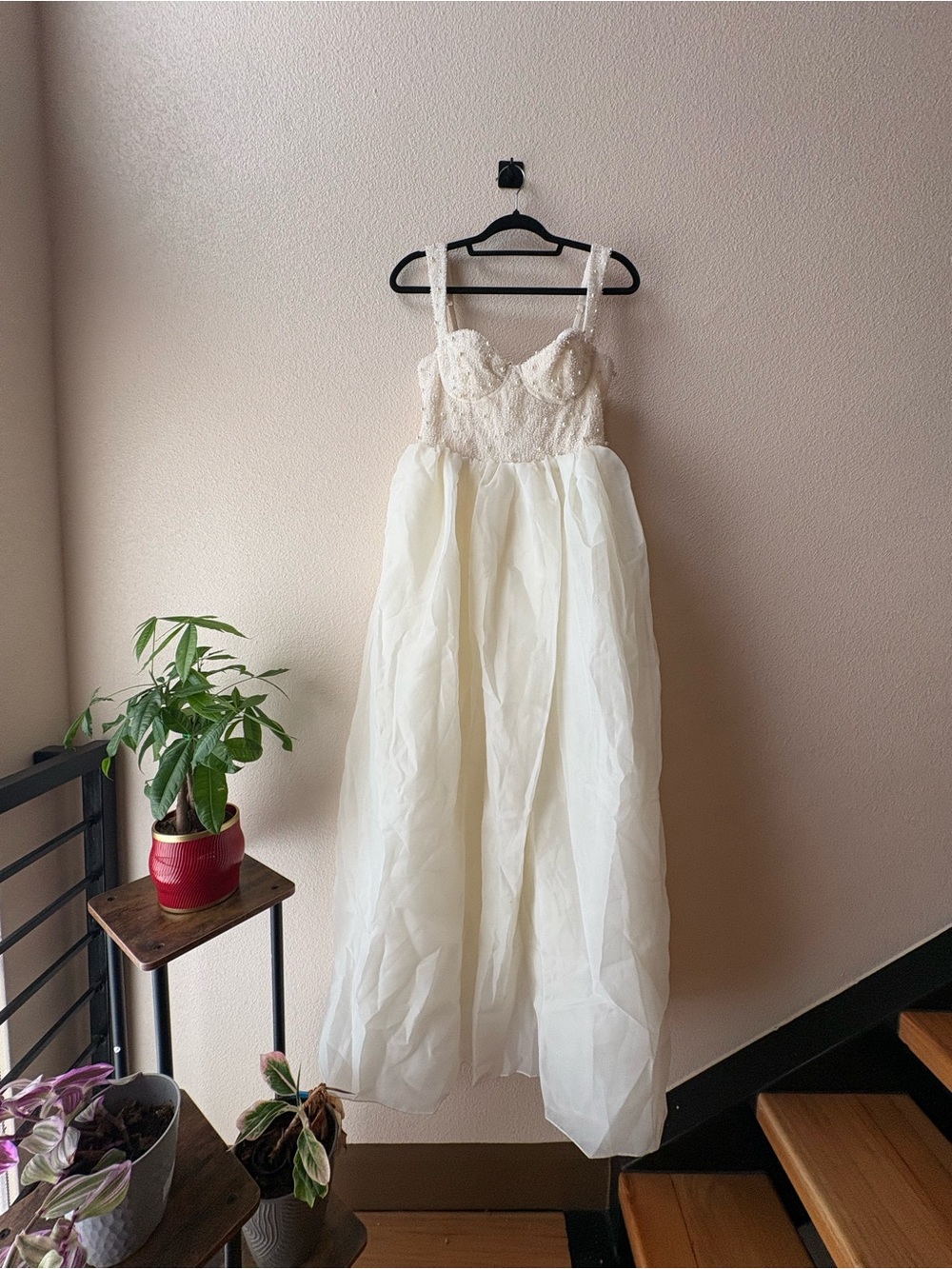 Oh Polly Ivory Embellished long dress - Picture 7 of 11